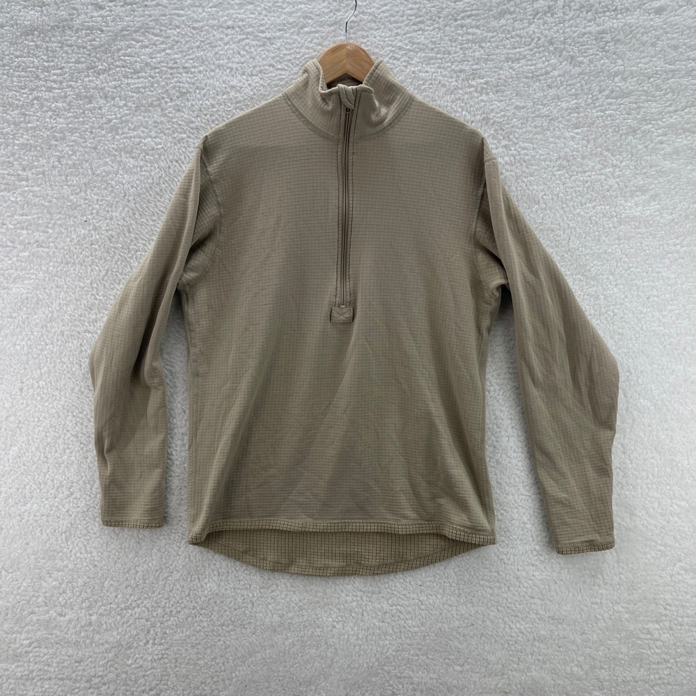 Army Grid Fleece Medium Reg Coyote Brown Gen III Mid Weight Cold Weather Shirt